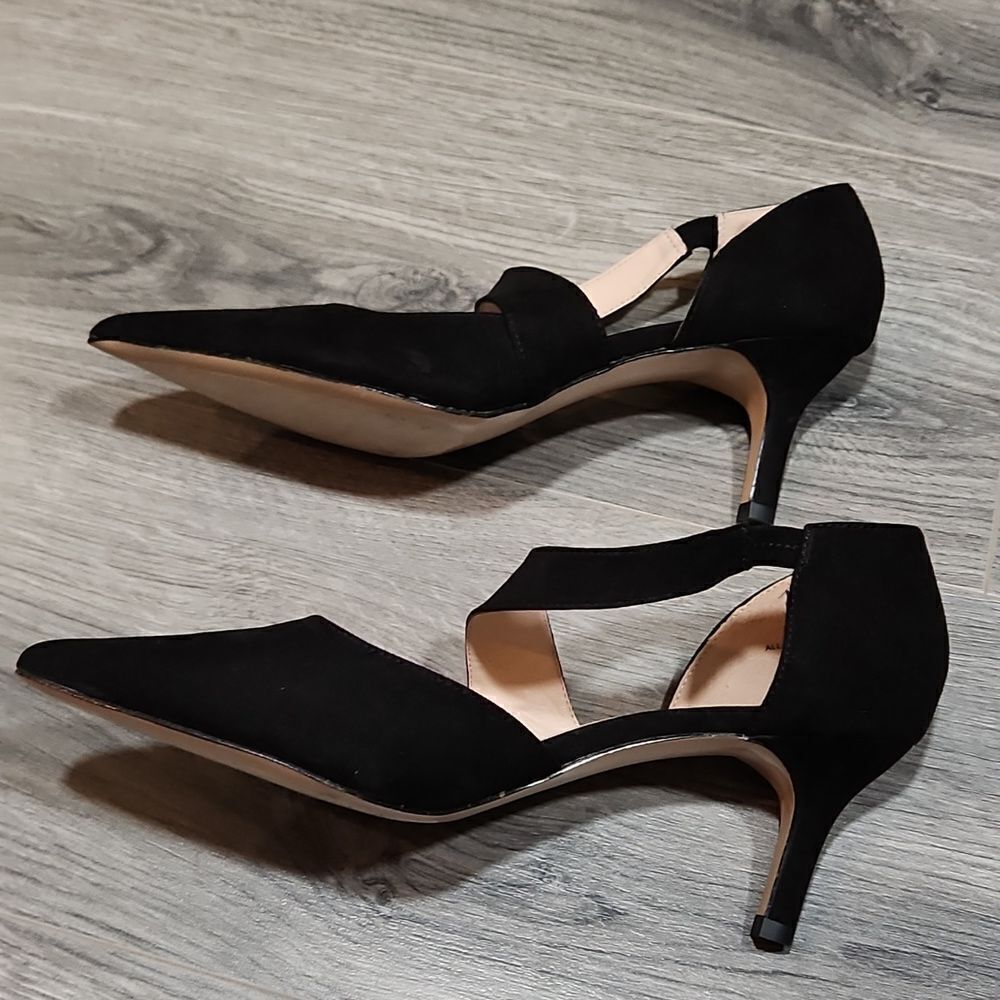 Lauren Blakwell Sandra Faux Suede Pointed Toe Heels - Picture 5 of 9